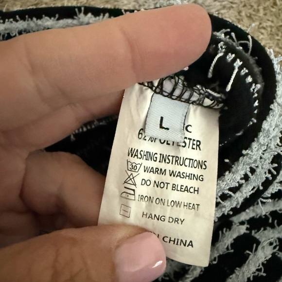 Black and White Striped Pants - Picture 3 of 3